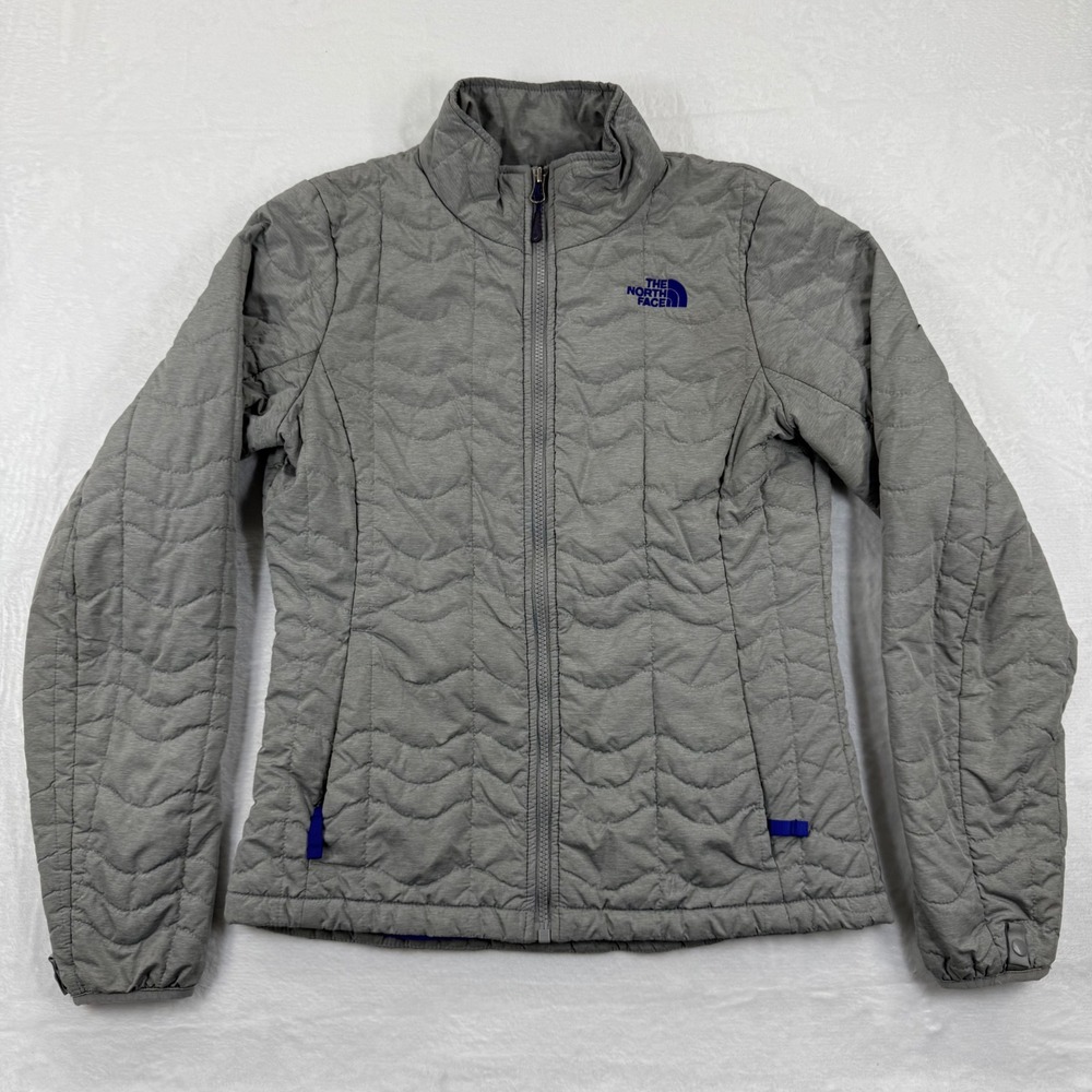 The North Face Womens Gray Quilted Insulated Jacket Size S P
